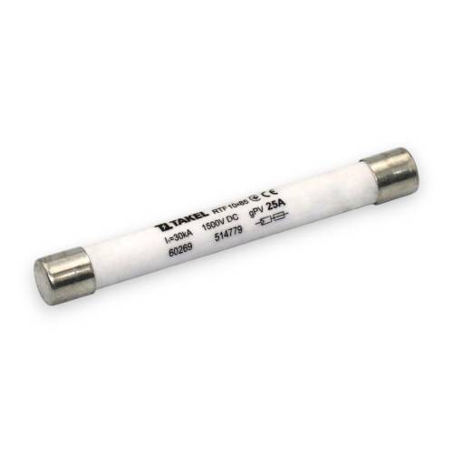 Плавка вставка запобіжника RTF 10х85 25А 1500В DC TAKEL