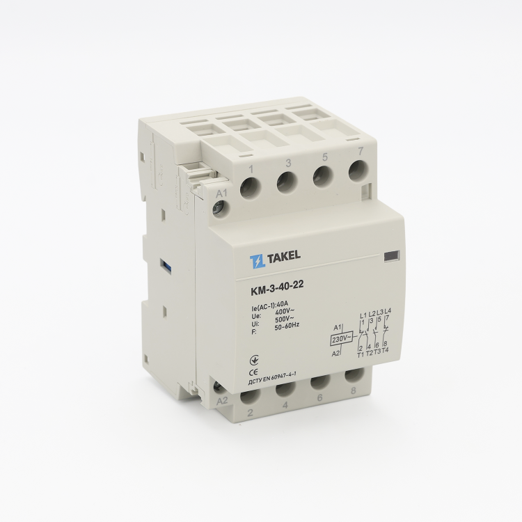 Контактор модульный КМ-3-40-22 40А 2NO+2NC TAKEL