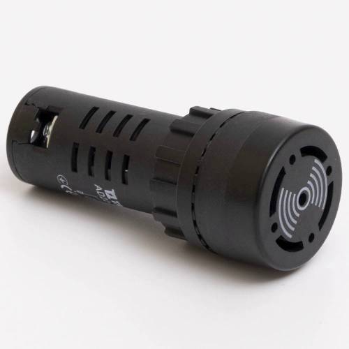 Светосигнальный зуммер AD22-22MS АC/DC 220В, черный TAKEL