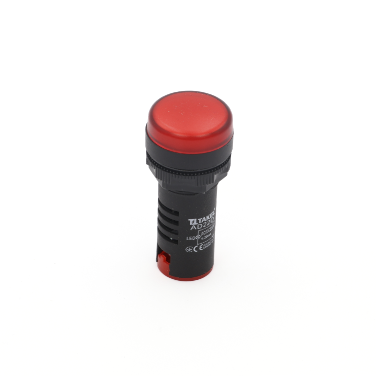 Світлодіодний індикатор AD22D 230v АC/DC ARGENT, червоний TAKEL