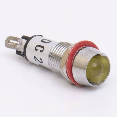 Світлодіодний індикатор металевий AD22C-8 220v AС, жовтий 