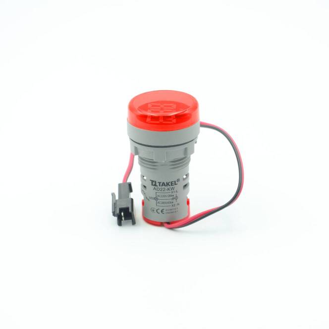 Світлодіодний ваттметр AD22-KW (кВт), червоний TAKEL