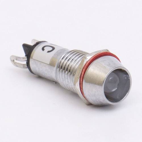 Светодиодный индикатор металлический  AD22C-10 220v AС, белый