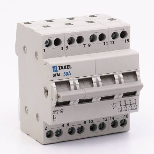 Перемикач навантаження трипозиційний SFM 4P 50A TAKEL