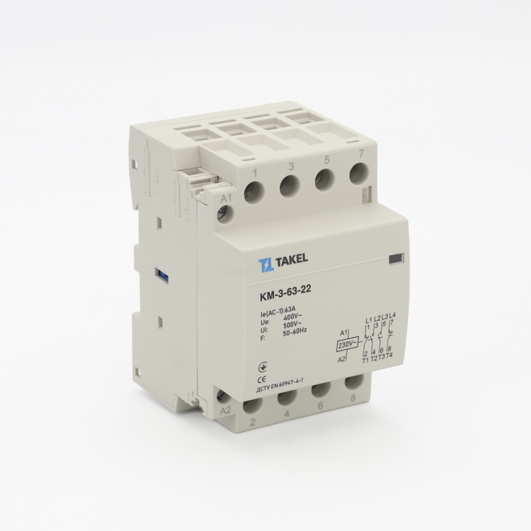 Контактор модульный КМ-3-63-22 63А 2NO+2NC TAKEL