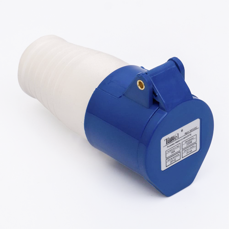 Розетка переносна 213 16А 220В 2Р+Е IP44 TAKEL