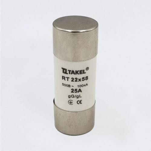 Плавкая вставка предохранителя RT 22х58 25А TAKEL