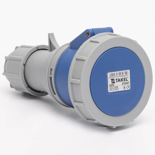 Розетка переносная 2232 32А 220В 2Р+Е IP67 Argent TAKEL