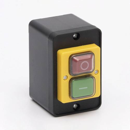 Пусковая электромагнитная кнопка ESSB-164YC 7pin у корпусі, жовта рамка TAKEL