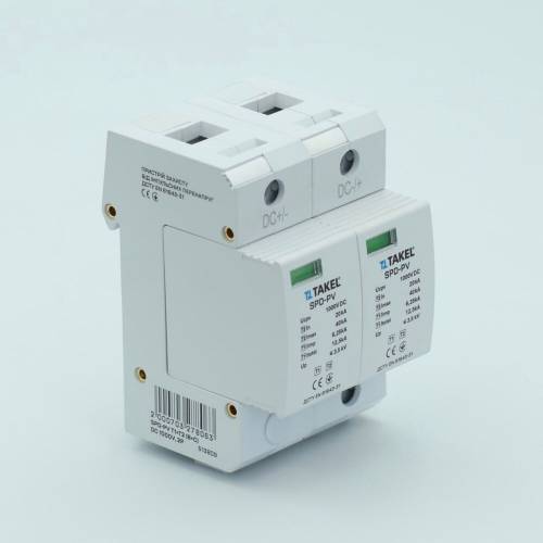 Пристрій захисту від імпульсних перенапруг SPD-PV T1+T2 (B+C) DC 1000V, 2Р TAKEL
