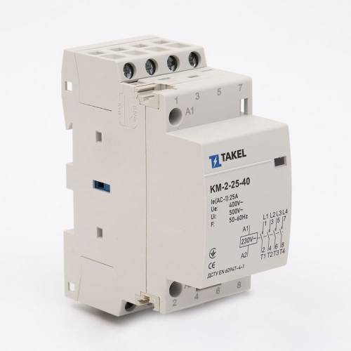 Контактор модульний КМ-2-25-40 25А 4NO TAKEL