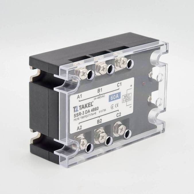 Реле твердотільне SSR-3 DA4860 60А TAKEL