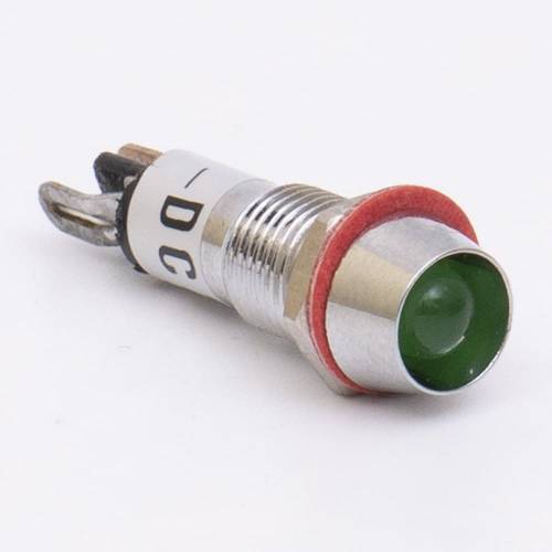Светодиодный индикатор металлический  AD22C-8 220v AС, зеленый